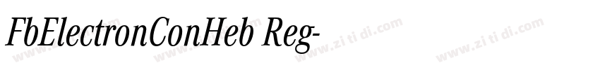 FbElectronConHeb Reg字体转换
